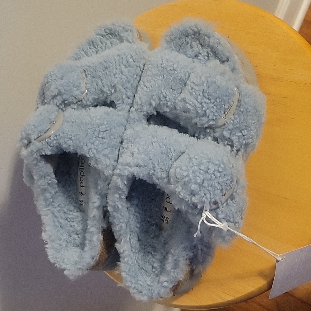 Birkenstock Papillio Arizona Teddy Shearling Big Buckle Sandals - Picture 3 of 6